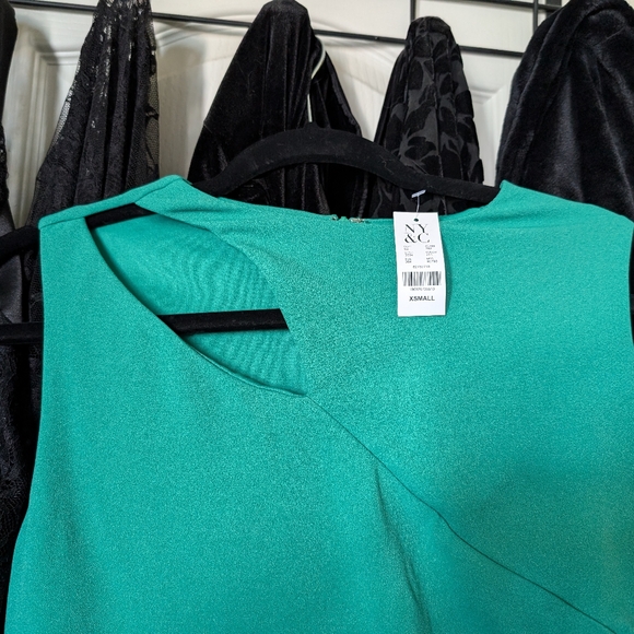 New York & Company XS Green Business Career Dress - Picture 3 of 4